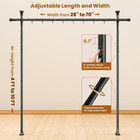 Room Divider Curtain Rods No Drilling  Adjustable 4-10ft Wall Divider