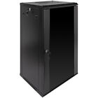 18u Wall Mount Network Server Data Cabinet Enclosure Rack Glass Door Lock W  Fan