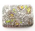 Japanese Meiji Silver And Enamel Cigarette Case