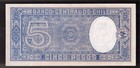 1942 Chile  5  Pesos   Pic  91c   nice 