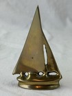 Vintage Miniature Brass Sailboat Nautical Boat Ship 4 Inches