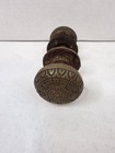 Antique Eastlake Solid Brass Door Knob Spinal And 2 Rosette Covers Hardware