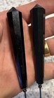 2 Beautiful Original Antique Victorian Art Deco Black Amethyst Hatpins Hat Pin