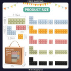 20-piece Silicone Baby Building Blocks Montessori Teething Stacking Toy