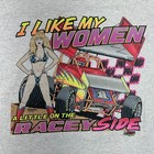 90s Vintage Dirt Track Sprint Car Racing Shirt Mens Xl Pin Up Graphic Tee Racey