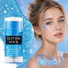 Fuenyejia Blue Body Glitter Stick Makeup Hair Lip Eye