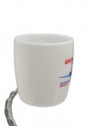 Vintage Central Airlines Milk Glass Coffee Mug With Retro Airplane Design