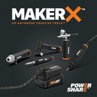 Worx Wx993l 20v  3  Pc Makerx Combo rotary Tool   Wood metal Crafter   Air Brush