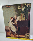 Vintage    the Music Lesson    Petit Point Woolen Gobelin Needlepoint Completed