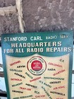 Vintage Radio Repair Sign Cardboard Easel 1940s