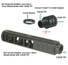 Low Concussion 1 2x28 Tpi 9mm Muzzle Brake With 1 2x28 To 1 2x36 Thread Adapter