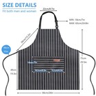 2 Pack Adjustable Kitchen Aprons With 2 Large Pockets Unisex Chef Cooking Apron