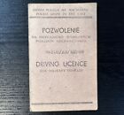 1945 Poland Stefan Bilski Wwii Ww2 Driver License Polish Military Vehicle Permit