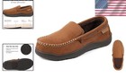Men s Moccasin Slippers Memory Foam House Shoes  Indoor And Outdoor Warm Loaf   