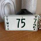 Vintage New York Thruway Toll Road License Plate 75 Green White