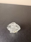 Clear Cut Glass Perfume Bottle  Clear Glass Stopper  Vintage Style Decanter 292
