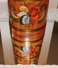 Rare Wd Butter Churn W Rosemaling Signed   Dated 1980 By Unger Rosemaling Norway