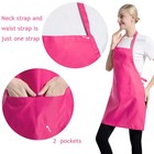 Total 12 Pcs Plain Color Bib Apron Adult With 2 Front Pocket  mixed Colour 