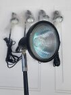  Black Halogen Banner Stand Light Fixture Set Of 4  