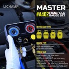 Hvac Manifold Gauge Set R410a R134a R22 R32 With Hose Kit     Ac Refrigerant Tool