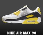 Nike Air Max 90 Shoes White Black Lighting Yellow Dm0029-111 Mens Multi Size New