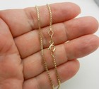 Solid 14k Yellow Gold Box Style Chain Bracelet  Anklet 10  Long 2 4 Gr
