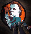 New Creepy Co  Halloween Michael Myers Icon Rug 38x32  Horror Movie Home Decor