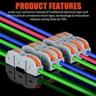 50x Reusable Spring Lever Terminal Block Electric 28-12awg Wire Cable Connectors