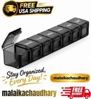 7 Day Pill Organizer Medicine Storage Box Weekly Travel Pill Case Black white