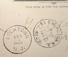 Dpo Locktown Nj Hunterdon County Ux14 Postal Card 1899 Fancy Cancel Helbock 4