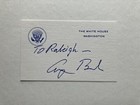 George H w  Bush Signed Souvenir White House Card Mint