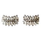 Shoe Clip Vintage 1950 s Juliart Clear Rhinestone Buckle Silver Tone 2 1 2 