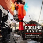 Xtremepowerus 2200w Electric Demolition Jack Hammer Chisel   Point Bits Included