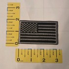 Usa American Flag Black And White Iron On Embroidered Patch  3  X 1 8 