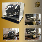 Deluxe Acrylic Football Helmet Display Case With Mirror Back