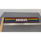 Absolut Vodka Rainbow Pride Bar Mat 23 5x4 Black Rubber Spill Runner