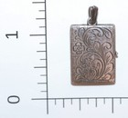Vintage Sterling Silver Photo Locket Pendant With Design 