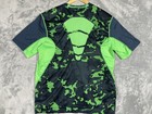Nike Pro Combat Shirt Mens L Camouflage Dri Fit Fitted Compression Short Sleeve