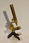 Vintage Late 19th Century early 20th Century Henry Crouch Brass Microscope