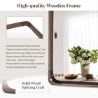 Tanmicoshomy 30 X 48 Inch Wood Rustic Large Bathroom Vanity Mirror   Dark Bro   