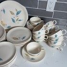 Vintage Salem Biscayne Dinnerware Replacement Pieces Turquoise Leaves You Choose