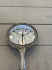 Antique Vintage Victorian Silver Plated 9    Ornate Vanity Hand Held Mirror Heavy