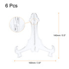 6pcs 5 5  Easel Plate Holder  Plastic Folding Display Stand Clear For Home