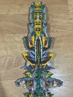 Unique Colorful Paintings  Wood Totem Pole By William S Heppenheimer 1984 Signed