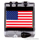 American Flag Enamel Lapel Pin Gold Border Usa Us United States Tie Tack Badge