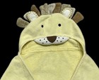 Pottery Barn Kids Lion Hooded Bath Towel Baby Toddler Yellow Cotton Terry Cloth