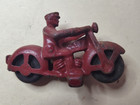 Vintage 1930 Hubley Cast Iron Motorcycle Cop Toy Model Bike 3  Made In Usa Metal