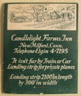 Candlelight Farms Inn New Milford Connecticut Large Feature Matchbook