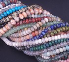 Natural Gemstones Rondelle Spacer Loose Beads 4mm X 6mm 5mm X 8mm Stone 15 5   