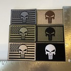 Punisher American Patriot Flag Morale Patches Hook Loop Tactical Combat Gear